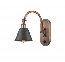  518-1W-AC-M8-BK - Smithfield - 1 Light - 7 inch - Antique Copper - Sconce