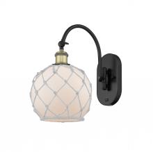 Innovations Lighting 518-1W-BAB-G121-8RW-LED - Farmhouse Rope - 1 Light - 8 inch - Black Antique Brass - Sconce