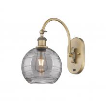  518-1W-BB-G1213-8SM - Athens Deco Swirl - 1 Light - 8 inch - Brushed Brass - Sconce