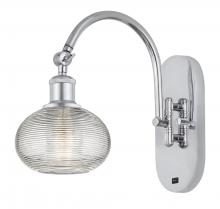  518-1W-PC-G555-6CL - Ithaca - 1 Light - 6 inch - Polished Chrome - Sconce