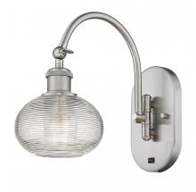  518-1W-SN-G555-6CL - Ithaca - 1 Light - 6 inch - Brushed Satin Nickel - Sconce