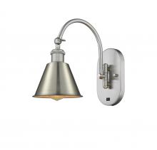  518-1W-SN-M8-LED - Smithfield - 1 Light - 7 inch - Brushed Satin Nickel - Sconce