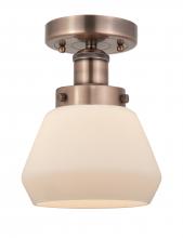  616-1F-AC-G171 - Fulton - 1 Light - 7 inch - Antique Copper - Semi-Flush Mount