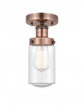 Innovations Lighting 616-1F-AC-G314 - Dover - 1 Light - 5 inch - Antique Copper - Semi-Flush Mount