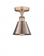  616-1F-AC-M8-AC - Smithfield - 1 Light - 7 inch - Antique Copper - Semi-Flush Mount