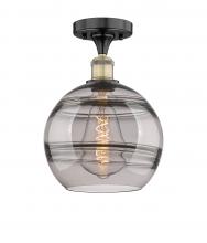  616-1F-BAB-G556-10SM - Rochester - 1 Light - 10 inch - Black Antique Brass - Semi-Flush Mount