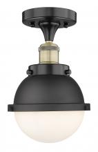  616-1F-BAB-HFS-61-BK - Edison - 1 Light - 7 inch - Black Antique Brass - Semi-Flush Mount