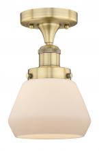  616-1F-BB-G171 - Fulton - 1 Light - 7 inch - Brushed Brass - Semi-Flush Mount