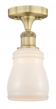  616-1F-BB-G391 - Ellery - 1 Light - 5 inch - Brushed Brass - Semi-Flush Mount