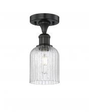  616-1F-BK-G559-5SDY - Bridal Veil - 1 Light - 5 inch - Matte Black - Semi-Flush Mount