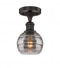  616-1F-OB-G556-6SM - Rochester - 1 Light - 6 inch - Oil Rubbed Bronze - Semi-Flush Mount