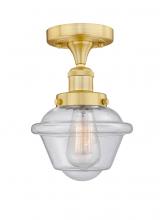  616-1F-SG-G534 - Oxford - 1 Light - 7 inch - Satin Gold - Semi-Flush Mount