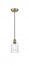  616-1P-AB-G342-LED - Hadley - 1 Light - 5 inch - Antique Brass - Cord hung - Mini Pendant