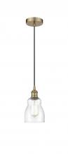  616-1P-AB-G394-LED - Ellery - 1 Light - 5 inch - Antique Brass - Cord hung - Mini Pendant