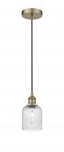  616-1P-AB-G559-5SDY - Bridal Veil - 1 Light - 5 inch - Antique Brass - Cord hung - Mini Pendant