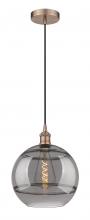  616-1P-AC-G556-12SM - Rochester - 1 Light - 12 inch - Antique Copper - Cord hung - Mini Pendant