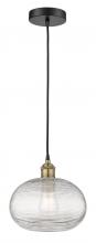  616-1P-BAB-G555-10CL - Ithaca - 1 Light - 10 inch - Black Antique Brass - Cord hung - Mini Pendant