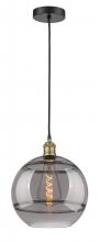  616-1P-BAB-G556-12SM - Rochester - 1 Light - 12 inch - Black Antique Brass - Cord hung - Mini Pendant