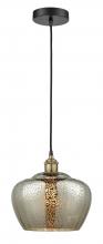  616-1P-BAB-G96-L - Fenton - 1 Light - 11 inch - Black Antique Brass - Cord hung - Mini Pendant