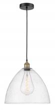  616-1P-BAB-GBD-164-LED - Bristol - 1 Light - 16 inch - Black Antique Brass - Cord hung - Pendant