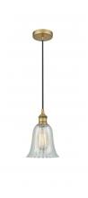  616-1P-BB-G2811-LED - Hanover - 1 Light - 6 inch - Brushed Brass - Cord hung - Mini Pendant