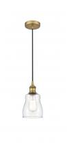  616-1P-BB-G392-LED - Ellery - 1 Light - 5 inch - Brushed Brass - Cord hung - Mini Pendant