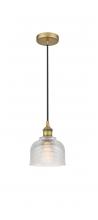 Innovations Lighting 616-1P-BB-G412-LED - Dayton - 1 Light - 6 inch - Brushed Brass - Cord hung - Mini Pendant