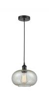 Innovations Lighting 616-1P-BK-G249-LED - Gorham - 1 Light - 10 inch - Matte Black - Cord hung - Mini Pendant