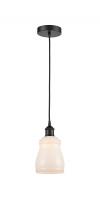 Innovations Lighting 616-1P-BK-G391-LED - Ellery - 1 Light - 5 inch - Matte Black - Cord hung - Mini Pendant