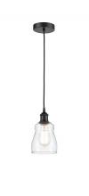 Innovations Lighting 616-1P-BK-G392-LED - Ellery - 1 Light - 5 inch - Matte Black - Cord hung - Mini Pendant