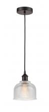 Innovations Lighting 616-1P-OB-G412-LED - Dayton - 1 Light - 6 inch - Oil Rubbed Bronze - Cord hung - Mini Pendant