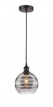  616-1P-OB-G556-8SM - Rochester - 1 Light - 8 inch - Oil Rubbed Bronze - Cord hung - Mini Pendant