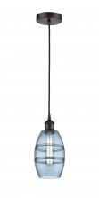  616-1P-OB-G557-6BL - Vaz - 1 Light - 6 inch - Oil Rubbed Bronze - Cord hung - Mini Pendant