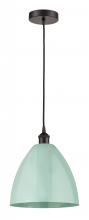  616-1P-OB-MBD-12-SF-LED - Plymouth - 1 Light - 12 inch - Oil Rubbed Bronze - Cord hung - Mini Pendant