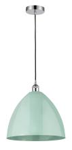  616-1P-PC-MBD-16-SF-LED - Plymouth - 1 Light - 16 inch - Polished Chrome - Cord hung - Mini Pendant