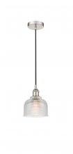  616-1P-PN-G412-LED - Dayton - 1 Light - 6 inch - Polished Nickel - Cord hung - Mini Pendant