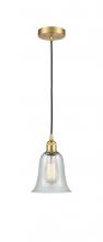  616-1P-SG-G2812 - Hanover - 1 Light - 6 inch - Satin Gold - Cord hung - Mini Pendant