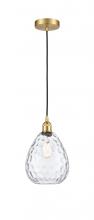  616-1P-SG-G372-LED - Waverly - 1 Light - 8 inch - Satin Gold - Cord hung - Mini Pendant