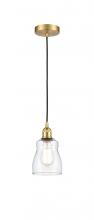  616-1P-SG-G392-LED - Ellery - 1 Light - 5 inch - Satin Gold - Cord hung - Mini Pendant