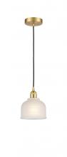  616-1P-SG-G411-LED - Dayton - 1 Light - 6 inch - Satin Gold - Cord hung - Mini Pendant