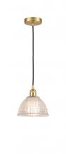  616-1P-SG-G422 - Arietta - 1 Light - 8 inch - Satin Gold - Cord hung - Mini Pendant