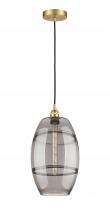  616-1P-SG-G557-10SM - Vaz - 1 Light - 10 inch - Satin Gold - Cord hung - Mini Pendant