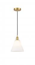  616-1P-SG-GBC-81-LED - Berkshire - 1 Light - 8 inch - Satin Gold - Cord hung - Mini Pendant