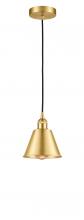  616-1P-SG-M8-SG - Edison - 1 Light - 7 inch - Satin Gold - Mini Pendant