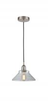  616-1P-SN-G132-LED - Orwell - 1 Light - 8 inch - Brushed Satin Nickel - Cord hung - Mini Pendant