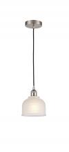  616-1P-SN-G411-LED - Dayton - 1 Light - 6 inch - Brushed Satin Nickel - Cord hung - Mini Pendant