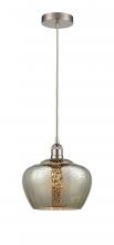  616-1P-SN-G96-L - Fenton - 1 Light - 11 inch - Brushed Satin Nickel - Cord hung - Mini Pendant