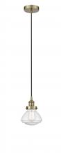  616-1PH-AB-G324 - Olean - 1 Light - 7 inch - Antique Brass - Cord hung - Mini Pendant