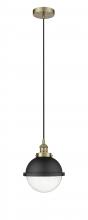  616-1PH-AB-HFS-84-BK - Edison - 1 Light - 9 inch - Antique Brass - Mini Pendant