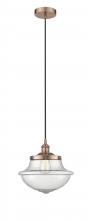  616-1PH-AC-G544 - Oxford - 1 Light - 12 inch - Antique Copper - Mini Pendant